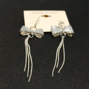 Silver Bow Earrings